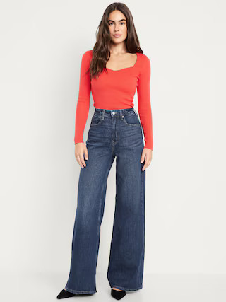 Extra High-Waisted Super Wide-Leg Jeans | Old Navy (US)