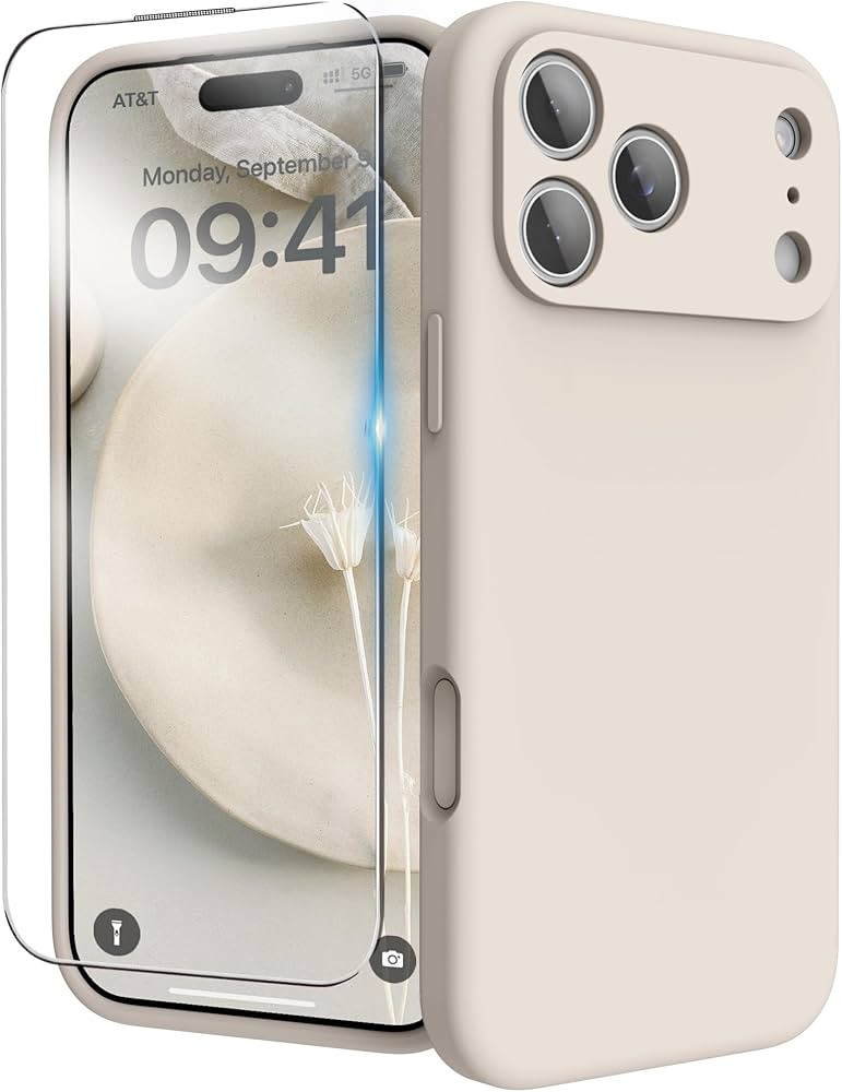 for iPhone 17 Pro Case, Liquid Silicone Cover with Camera Protection Anti-Scratch Soft Microfiber... | Amazon (UK)