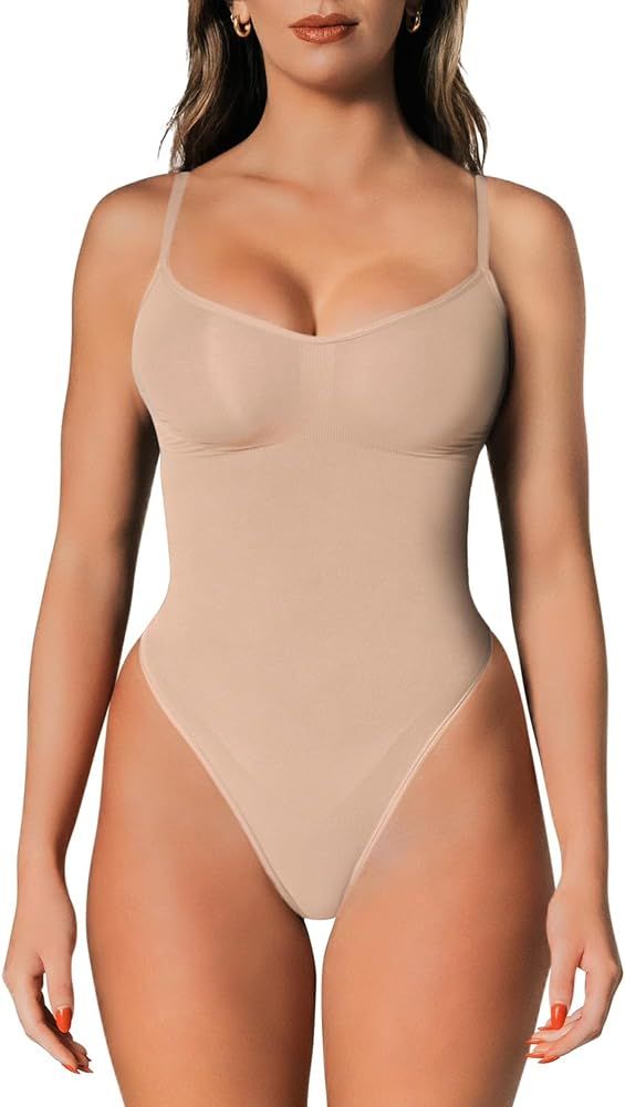 Shapewear Tummy Control Bodysuit Thong or Brief: Sculpting Shaper Tank Top Shapewear Bodysuit: Sn... | Amazon (US)