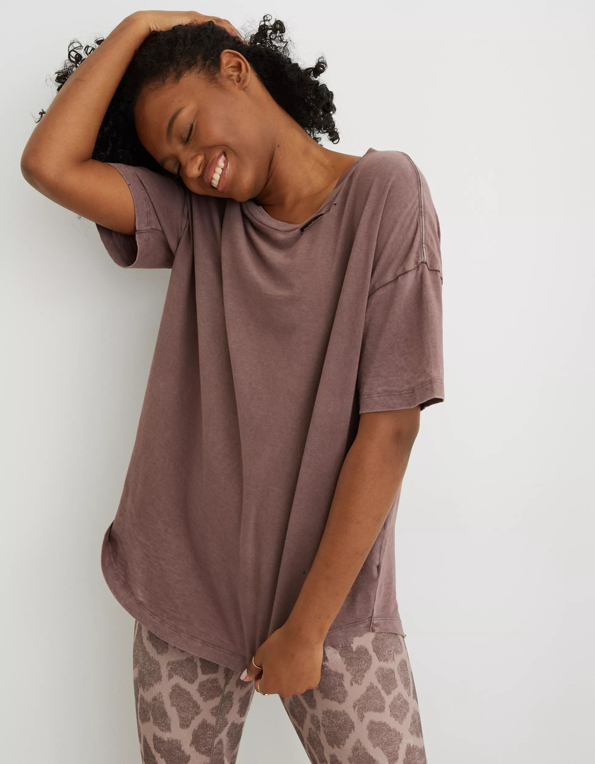 Aerie Destroyed Boyfriend T-Shirt | American Eagle Outfitters (US & CA)