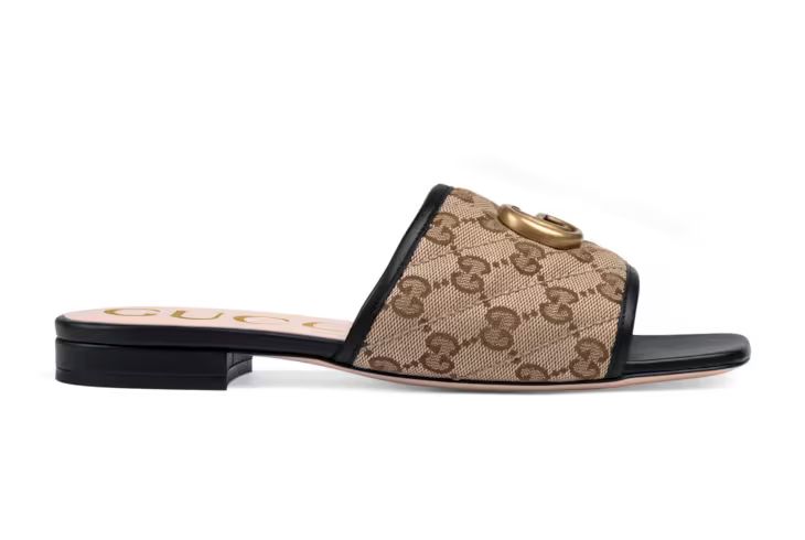 Gucci Women's GG matelassé canvas slide sandal | Gucci (US)