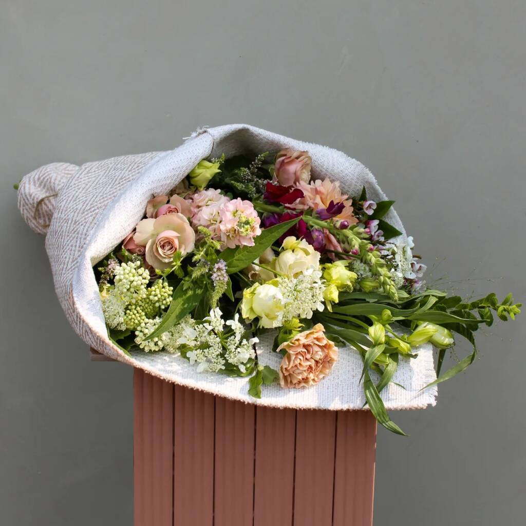 Seasonal Fresh Flowers In Floral Wrap | Not On The High Street