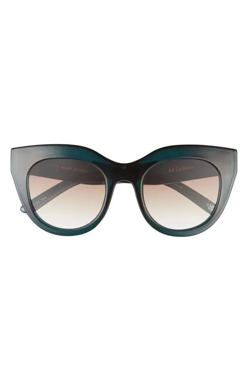 Le Specs Air Heart 51mm Cat Eye Sunglasses in Emerald at Nordstrom | Nordstrom