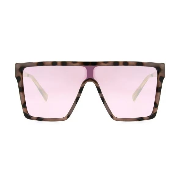 Foster Grant Women's Square Pink Shield Tortoise Gold Sunglasses - Walmart.com | Walmart (US)