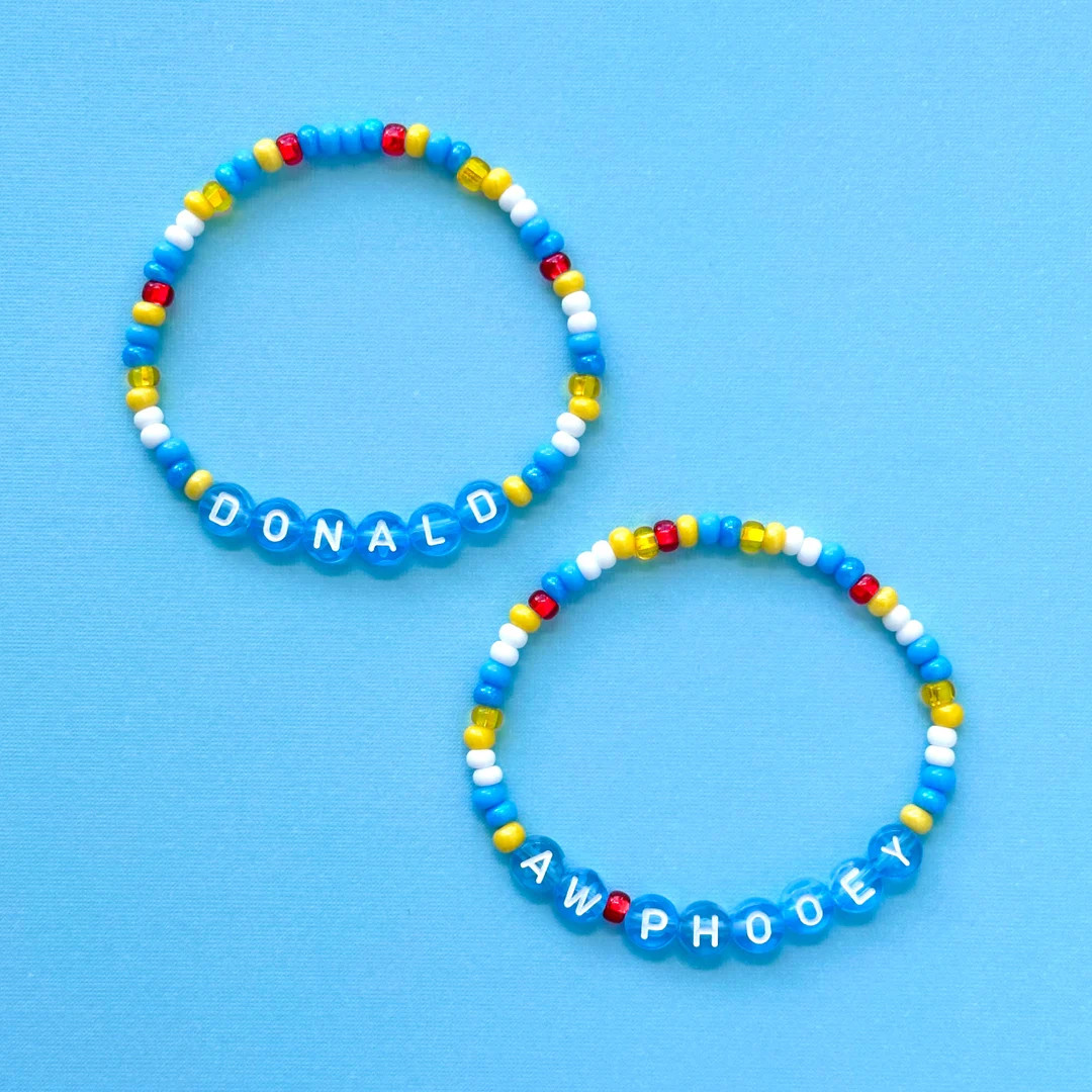 Donald Duck Bracelets, Stacking Stretch Bracelets, Beaded Donald Bracelets - Etsy | Etsy (US)