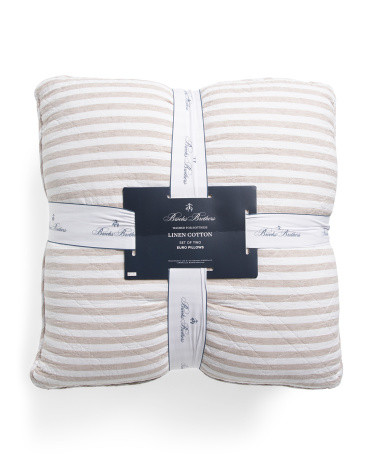 Set Of 2 Linen And Cotton Blend Euro Pillows | Home Essentials | Marshalls | Marshalls