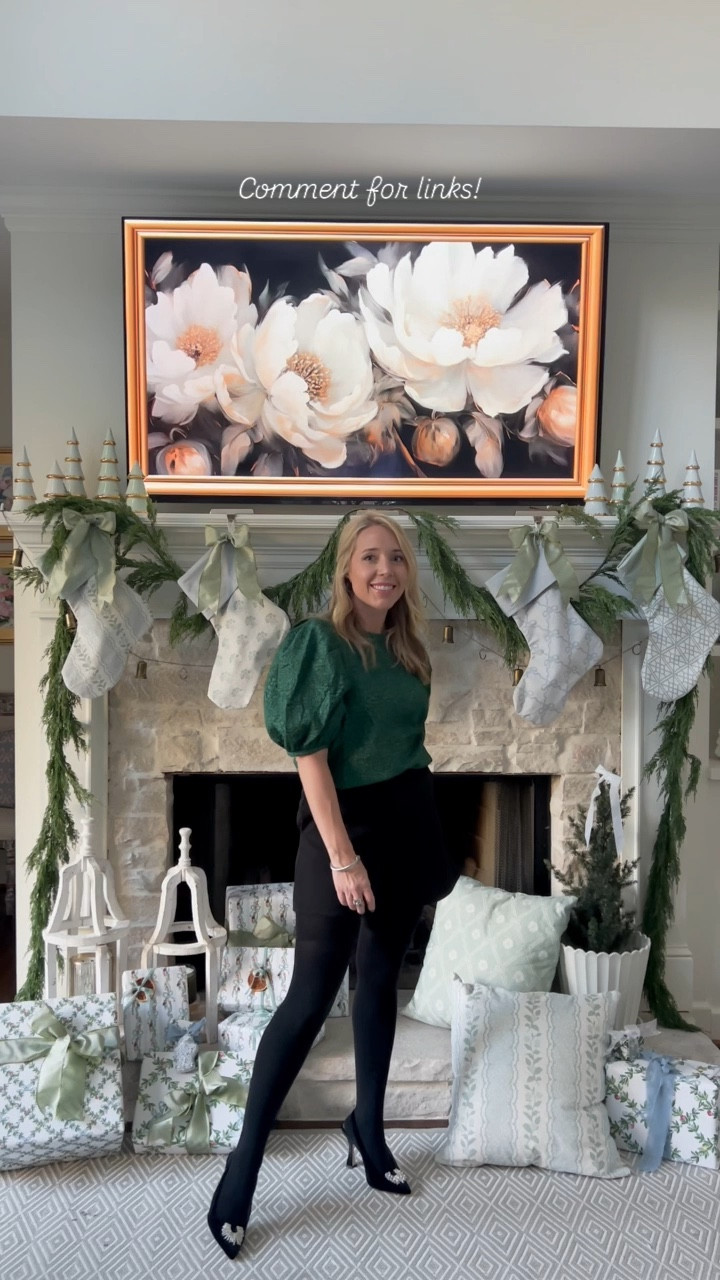 I’ve been keeping a secret 🤫 ! Nicole Speake and I have been working on a Christmas stocking collection, and it’s finally here!!

Together we designed eight Grandmillennial-style plush velvet stockings in the prettiest soft sage green and dusty blue. We dreamed up 8 coordinating patterns for a dreamy twist on holiday decor. At $45 each, they’re perfect for adding a little curated charm to your mantel—and best of all, they match our pillow collection we designed, too! I can’t wait to see these in your homes this season! 

Read my blog for styled inspiration, and shop the collection at nicolespeakedesignshop.com.

🚨By the way, these stockings are made to order, so if you’re looking to update your holiday mantle this year, order soon—there’s a 2 week lead time. 

#LTKVideo #LTKHoliday #LTKHome