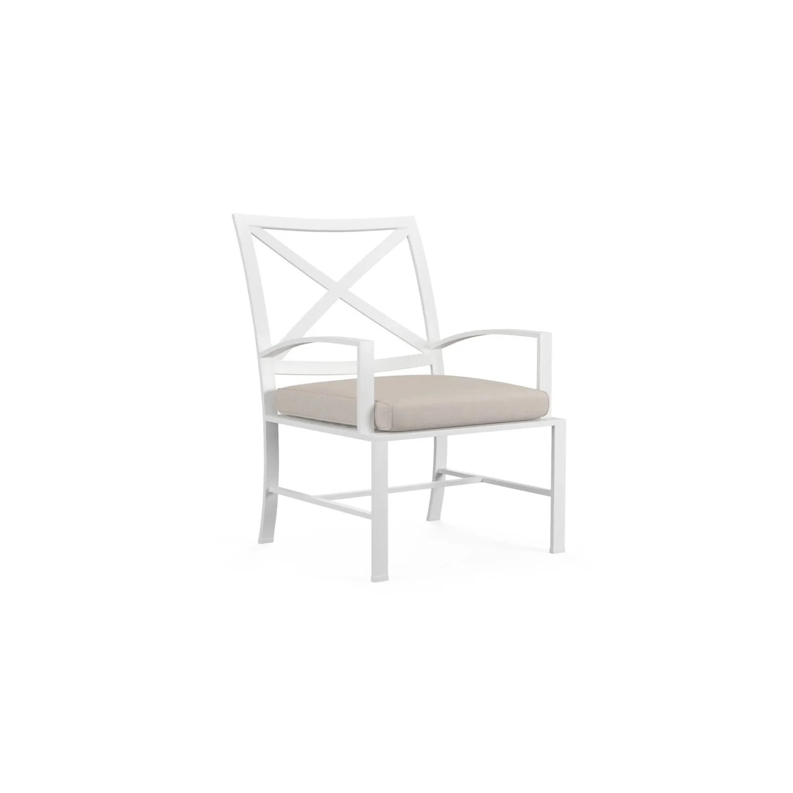 Rory Dining Chair in Satin White | Brooke and Lou
