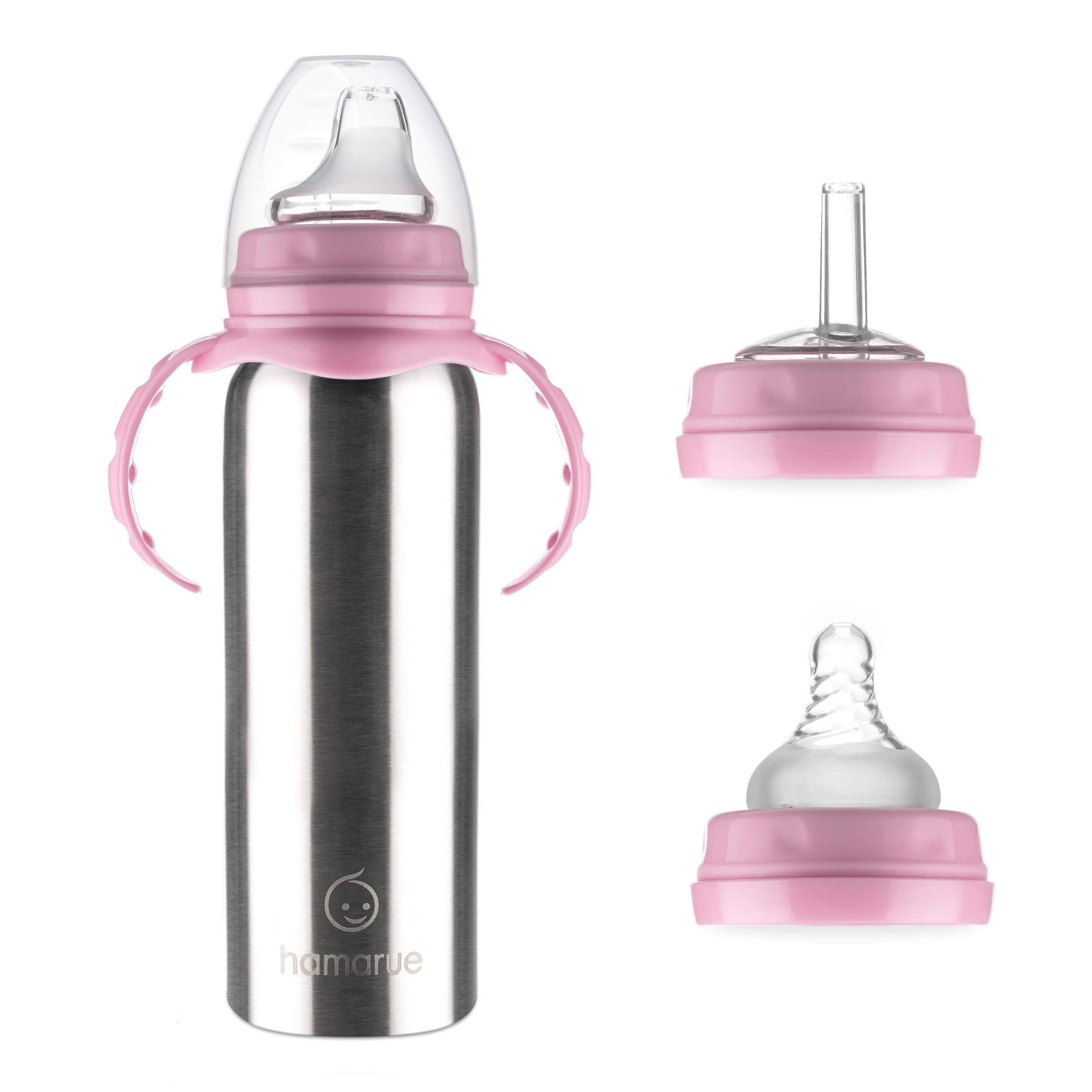 3-in-1 Stainless Steel Sippy Cups for Toddlers | Non-Toxic Insulated Stainless Steel Baby Bottle ... | Amazon (US)