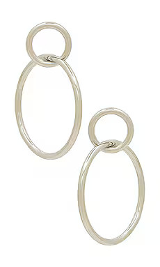 SHASHI Double Circle Hoop in Silver from Revolve.com | Revolve Clothing (Global)