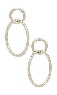 SHASHI Double Circle Hoop in Silver from Revolve.com | Revolve Clothing (Global)