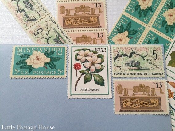 Something Old | Vintage Stamps | Unused Postage Stamps | For 5 Letters | 55 Cents | Etsy (US)