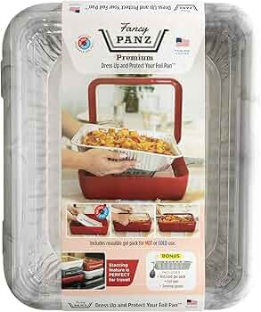 Fancy Panz Premium Dress Up & Protect Your Foil Pan, Made in USA. Hot/Cold Gel Pack, One Half Siz... | Amazon (US)