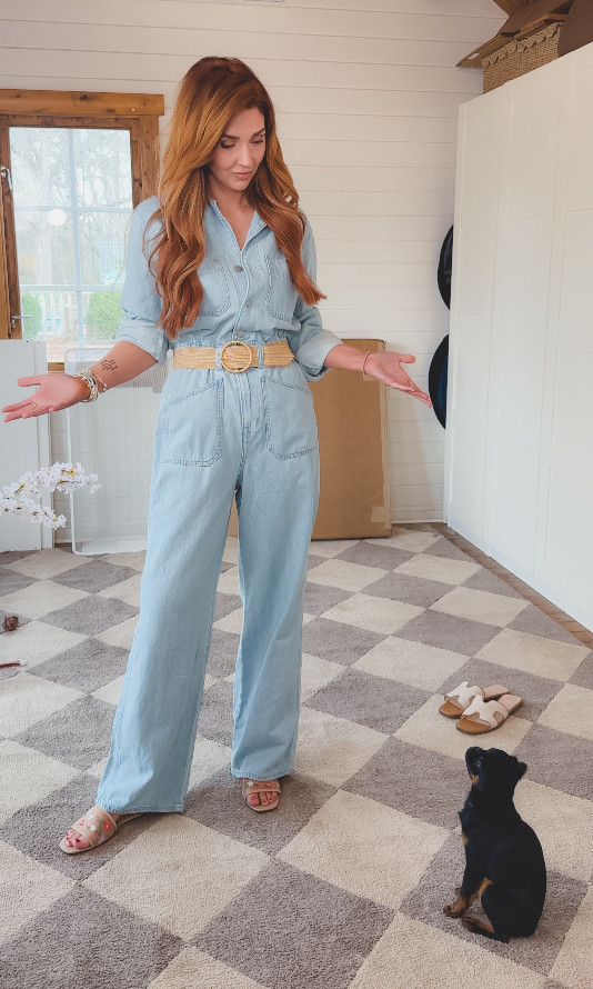 Stuart isn't so sure about the one-piece suit, butI LOVE this denim jumpsuit! It's SUPER comfortable!
 

 #LTKSeasonal #LTKOver40 #LTKFindsUnder50