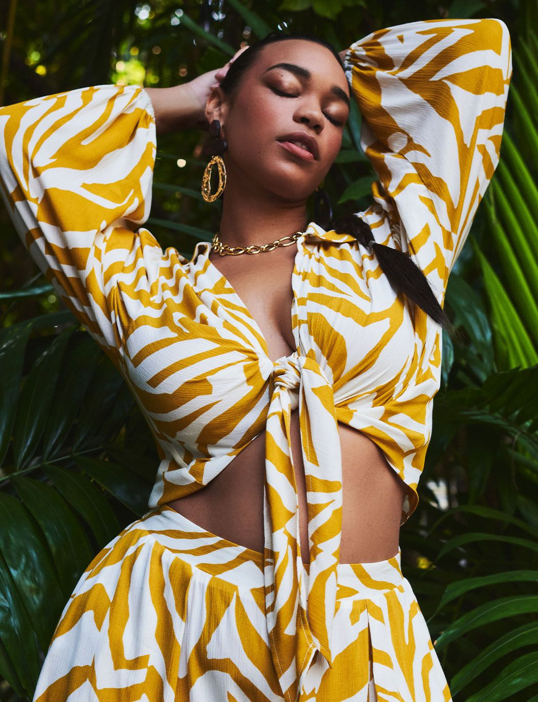 Tie Front Easy Blouse | Eloquii