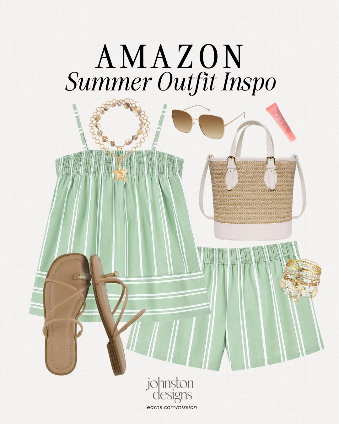 Amazon summer outfit inspo with a breezy striped matching set, woven tote, neutral sandals, and beachy accessories for an easy vacation-ready look.

Amazon outfit, summer outfit, matching set, striped matching set, green set, vacation outfit, resort style, beach outfit, woven tote, neutral sandals, summer accessories, affordable fashion, amazon fashion 

 #LTKootd #LTKSeasonal #LTKTravel
