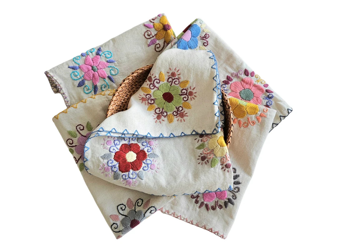 Tortilla Cloth | Tortilla Napin | Mexican Embroidered Tortilla Cloth | Hand Embroidered Cloth | T... | Etsy (US)