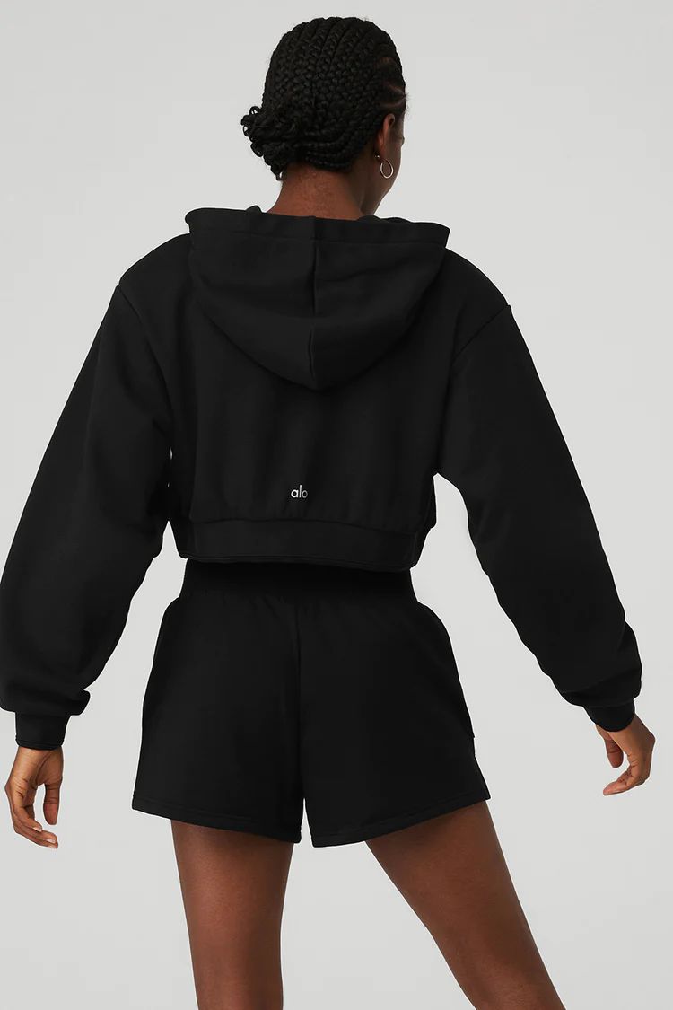 Cropped Headliner Shoulder Pad Hoodie | Alo Yoga