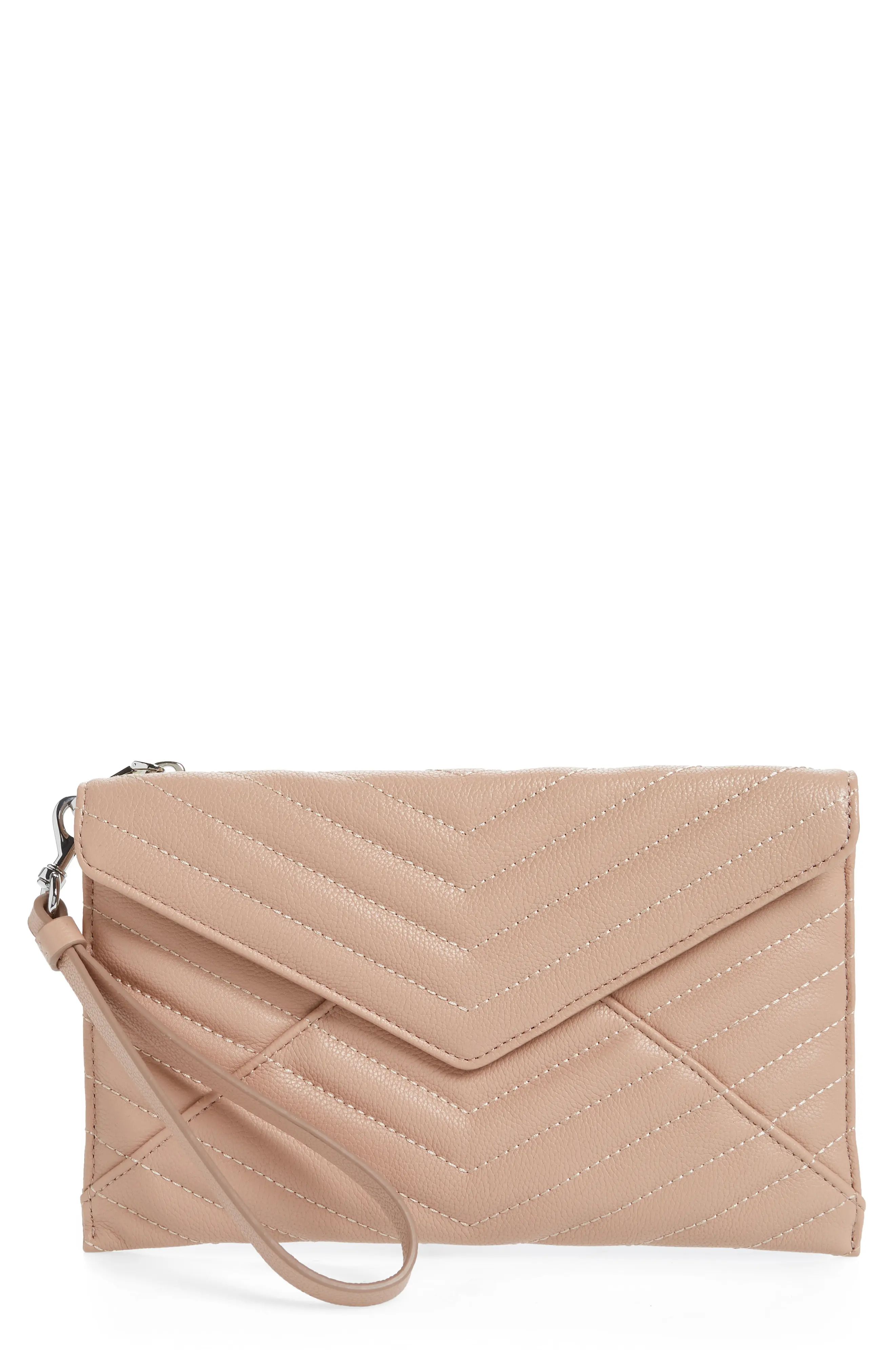 Rebecca Minkoff Leo Quilted Leather Clutch | Nordstrom