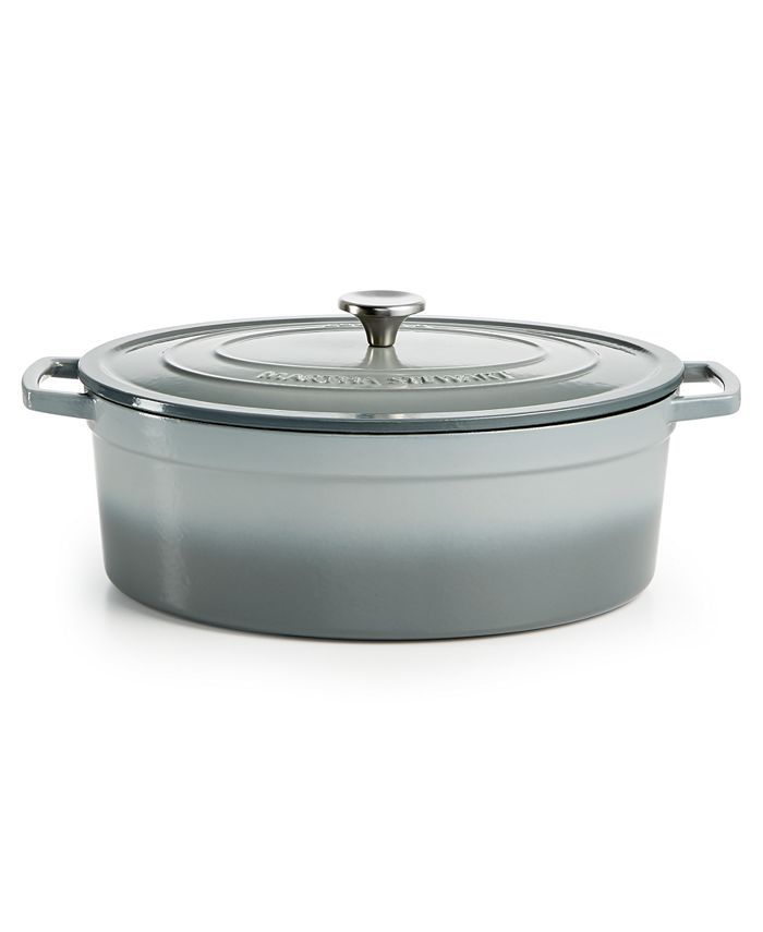 Martha Stewart Collection Enameled Cast Iron Oval 8-Qt. Dutch Oven, Created for Macy's & Reviews ... | Macys (US)