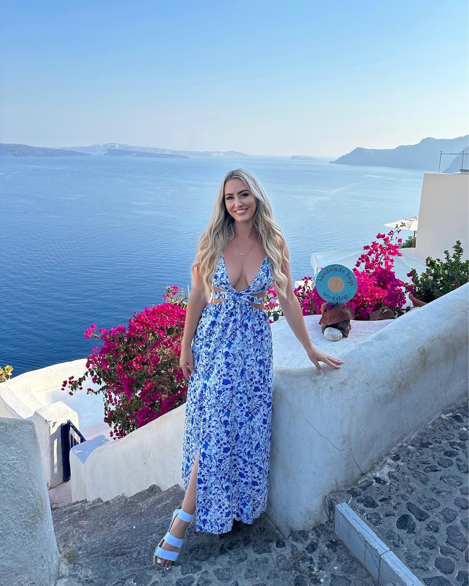 Perfect dress for Santorini! Super affordable. Wearing a small!

#LTKunder50 #LTKtravel #LTKunder100