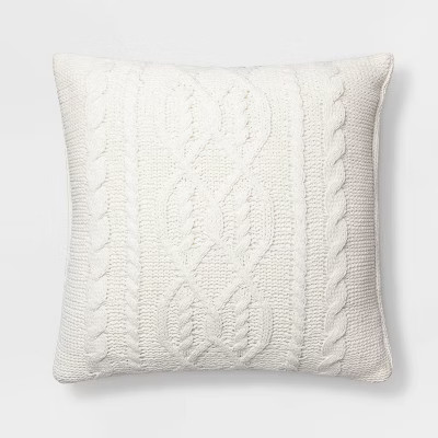 Cable Knit Chenille Throw Pillow - Threshold™ | Target