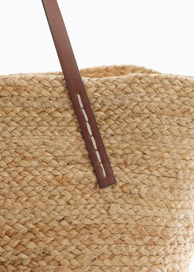 Double strap basket bag | MANGO (US)