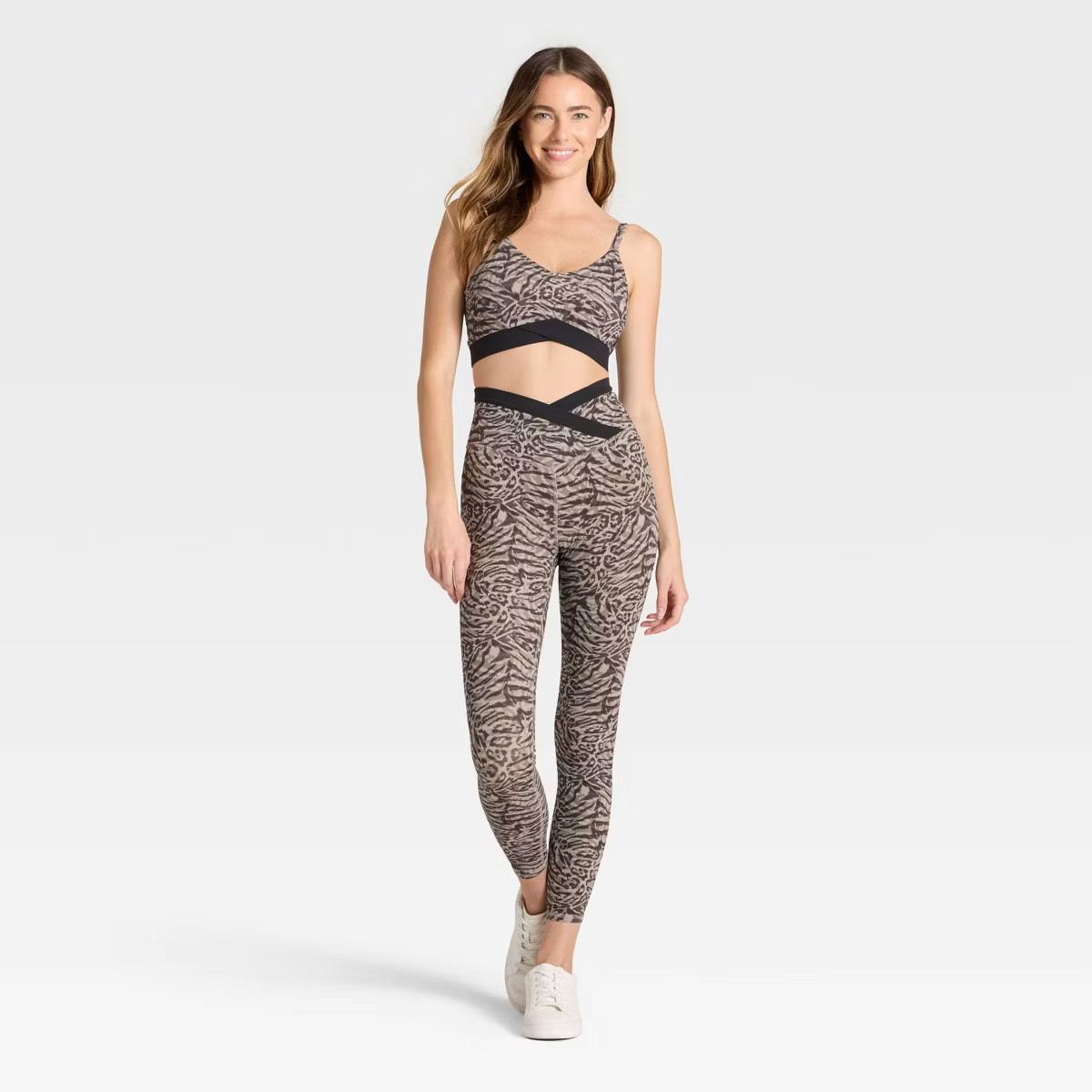 Women's High-Rise Crossover Waistband 7/8 Leggings - JoyLab™ | Target