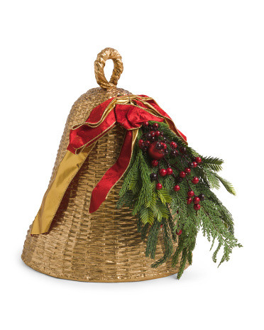 19in Bell And Florals Decor | TJ Maxx