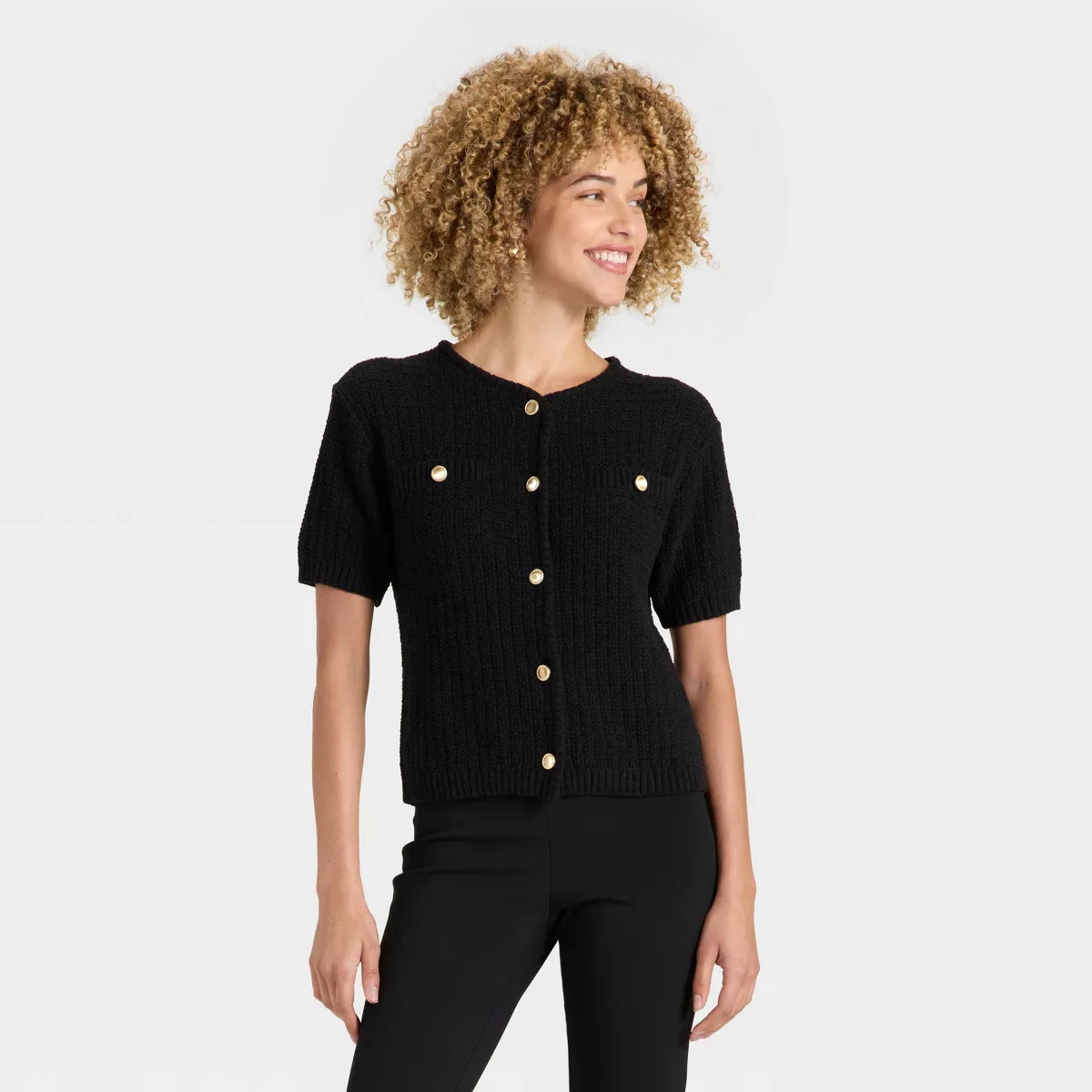 Women's Short Sleeve Lady Jacket Cardigan - A New Day™ | Target