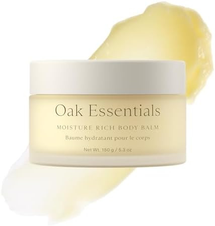 Oak Essentials Moisture Rich Body Balm | Ultra-Hydrating Body Cream with Sea Buckthorn Oil, Cocoa... | Amazon (US)