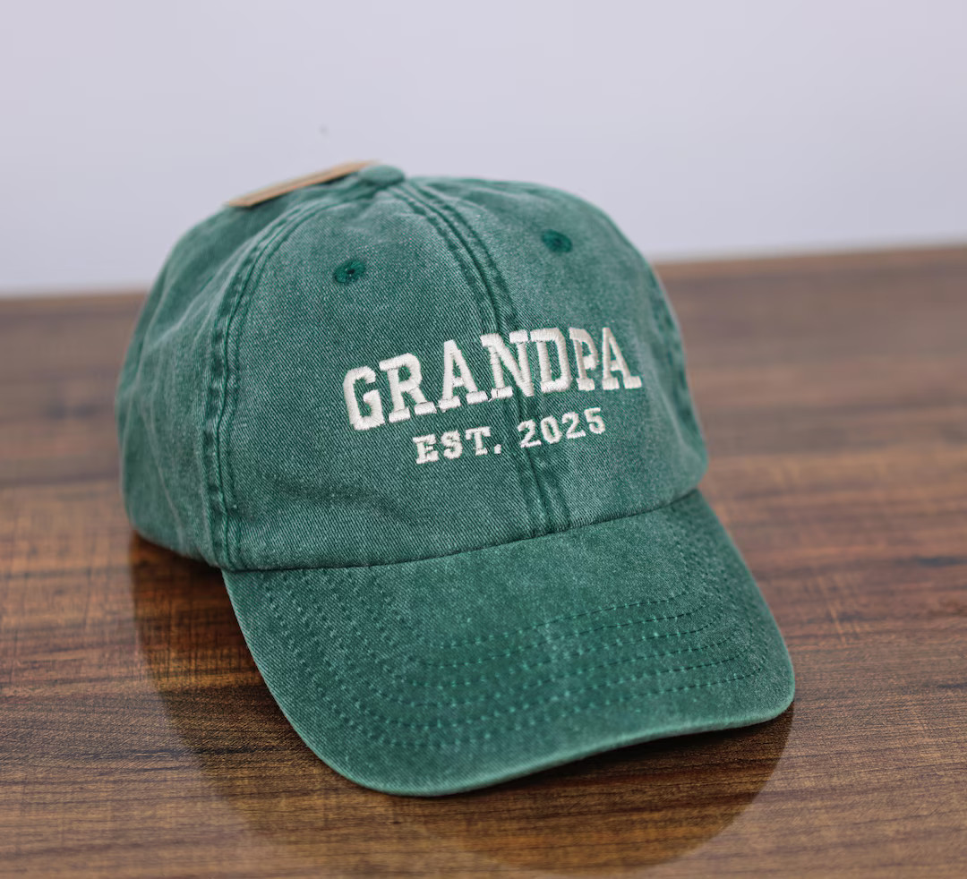 Custom Embroidered Grandpa Hat, Personalized Grandpa Baseball Cap, New Grandfather Gifts, Vintage... | Etsy (US)