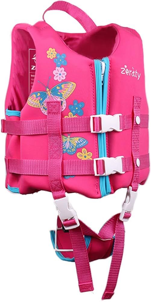 Zeraty Toddler Swim Vest, Float Jacket for Kids Life Vest with Adjustable Safety Strap for Girls ... | Amazon (US)