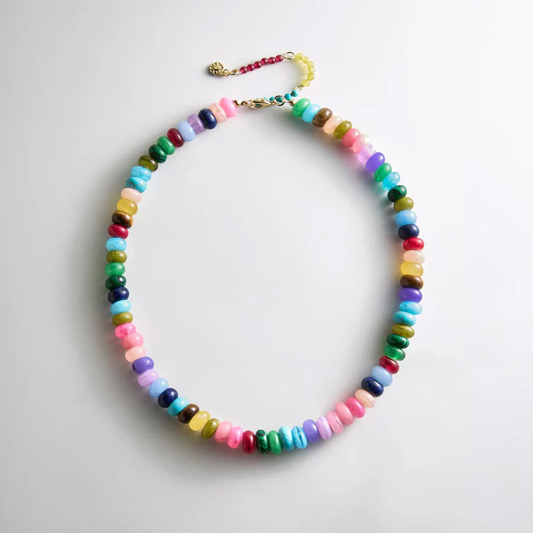 Joyce Semi-Precious Beaded Necklace - Multi Bead | BaubleBar