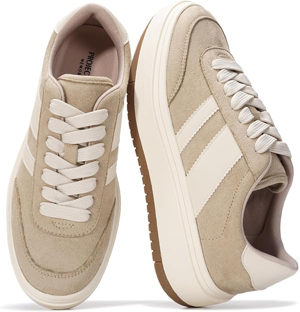 Project Cloud Platform Sneakers for Women - Lightweight Memory Foam Insole Womens Sneakers - Non-... | Amazon (US)