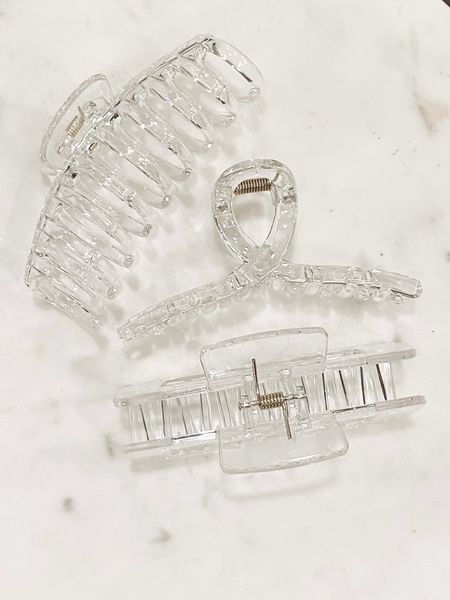 Claw clips, clear claw clips, hair accessories, Amazon finds, mariesuzanneblogs 

#LTKbeauty