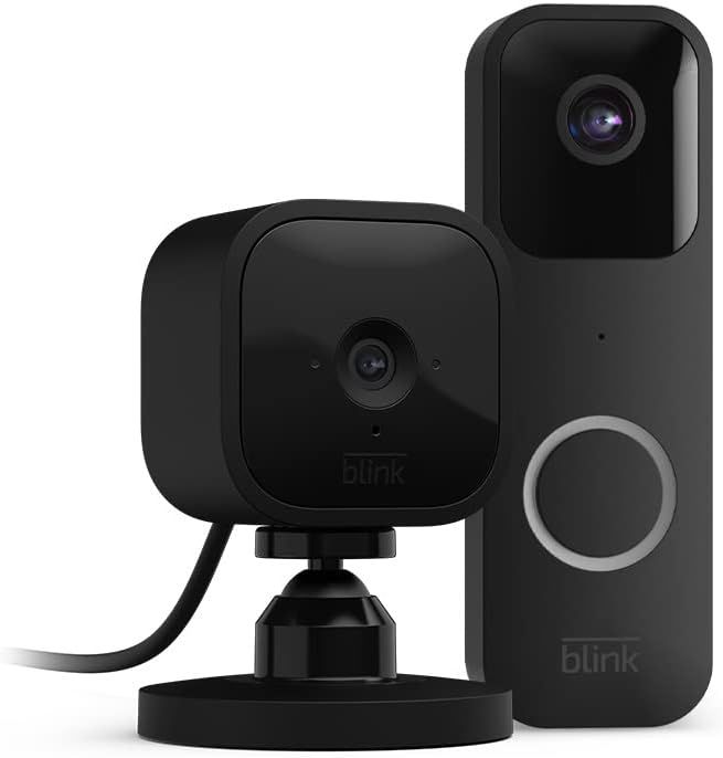Blink Video Doorbell (Black) + Mini Camera (Black) | Two-Way Audio, HD Video, Motion and Chime Al... | Amazon (US)
