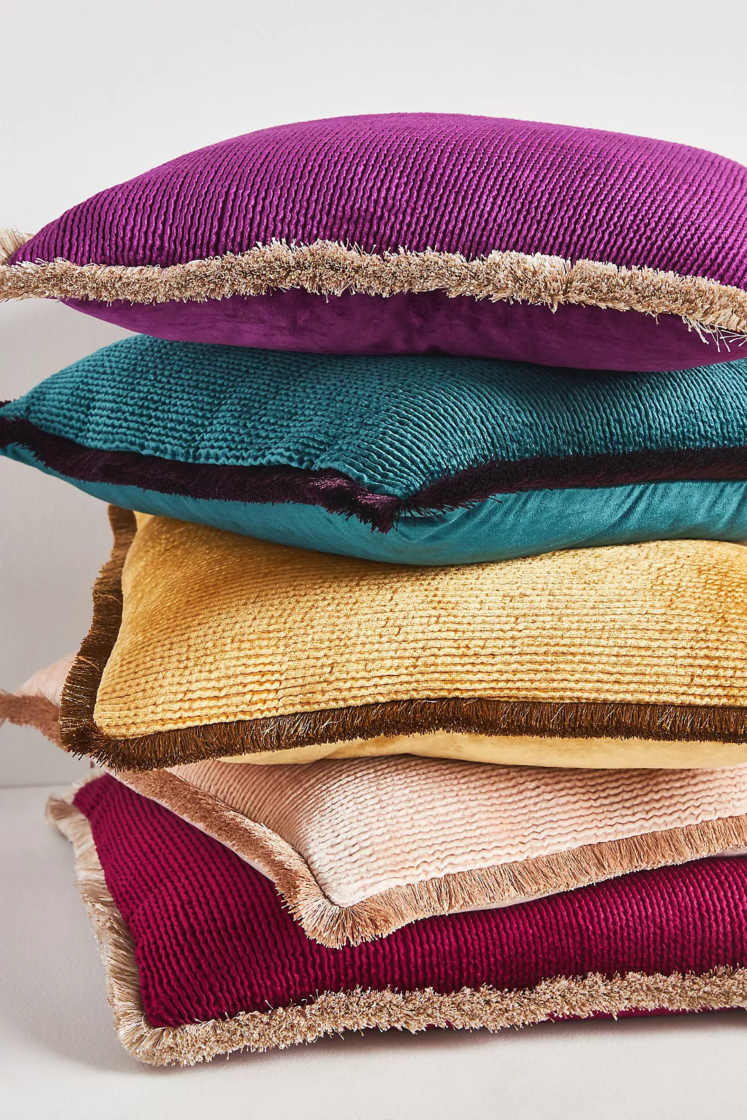 Valentina Velvet Fringe Pillow | Anthropologie (US)