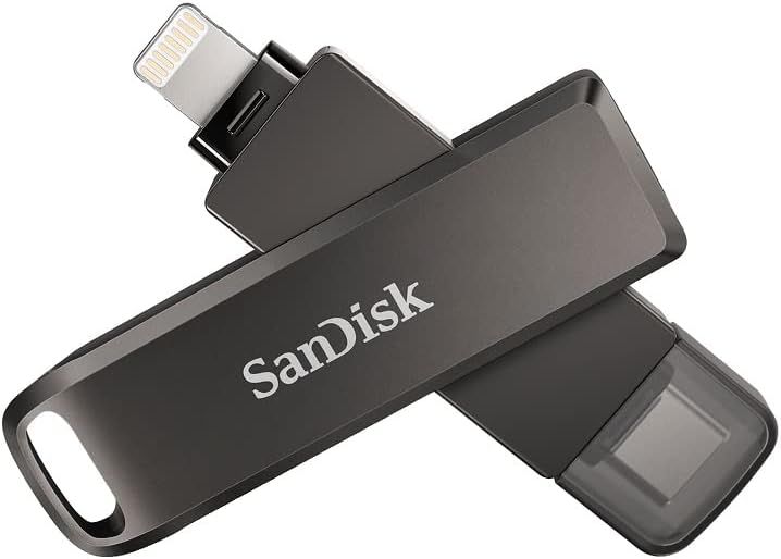 SanDisk 128GB iXpand Flash Drive Luxe for iPhone and USB Type-C Devices - SDIX70N-128G-GN6NE, Bla... | Amazon (US)