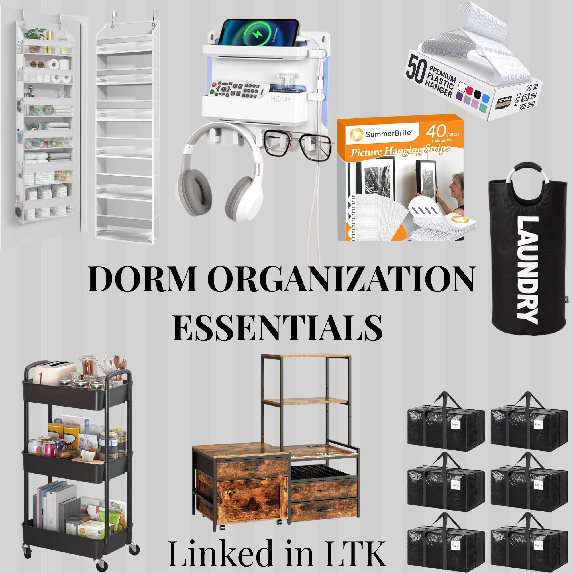 Boys dorm organization essentials. #Ltkdorm #dormroom #collegelife