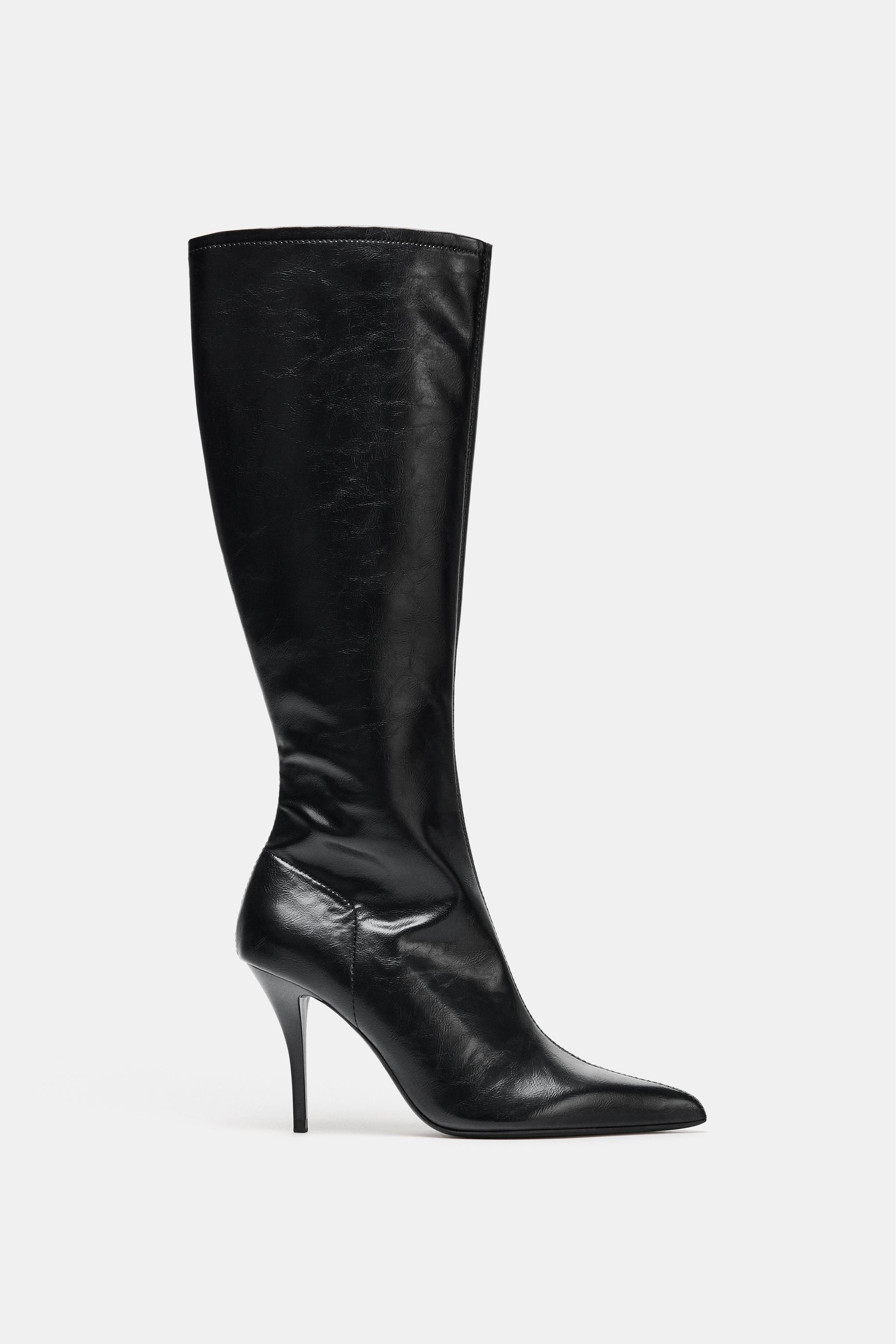 FITTED HIGH-HEEL BOOTS | Zara UK