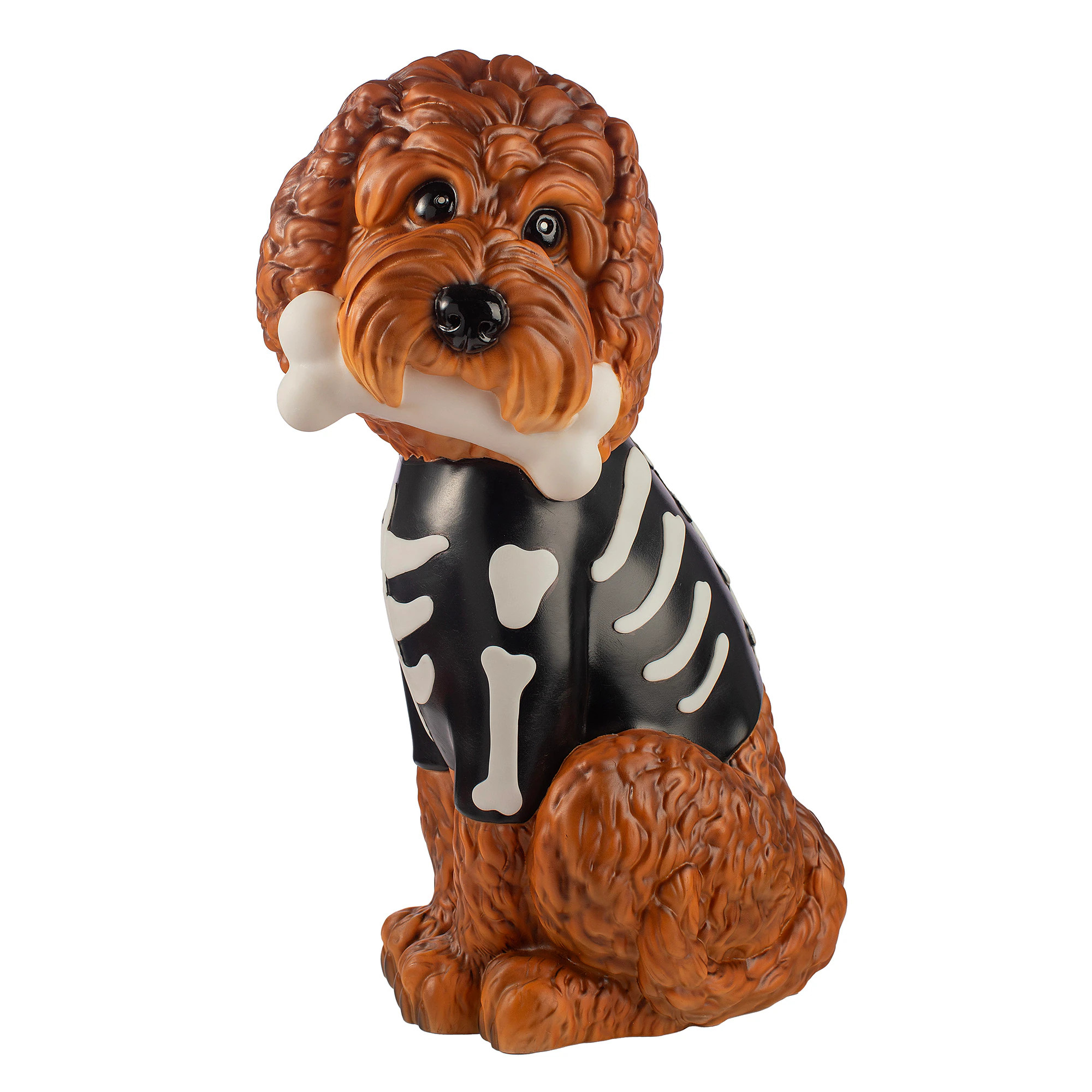 Haunted Living 2-ft Lighted Skeleton Doodle with Bone Blow Mold one_size | 88H5530A | Lowe's