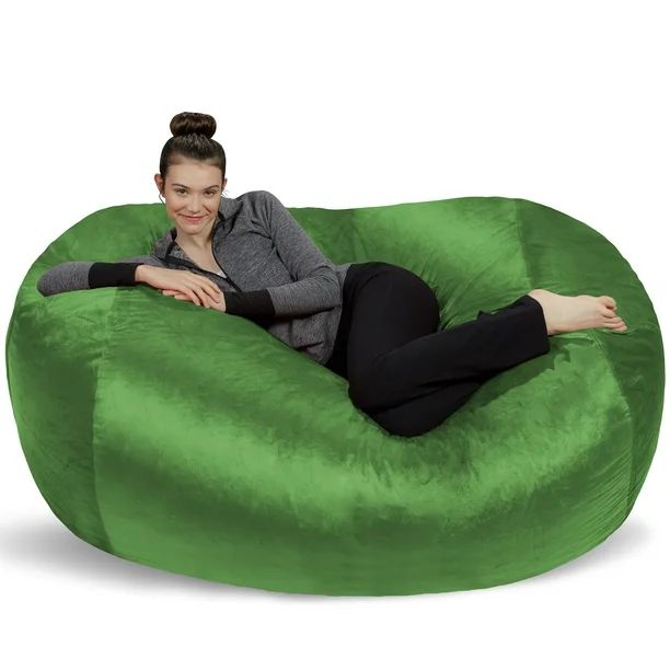 Sofa Sack Bean Bag Chair, Memory Foam Lounger with Microsuede Cover, All Ages, 6 ft, Charcoal - W... | Walmart (US)