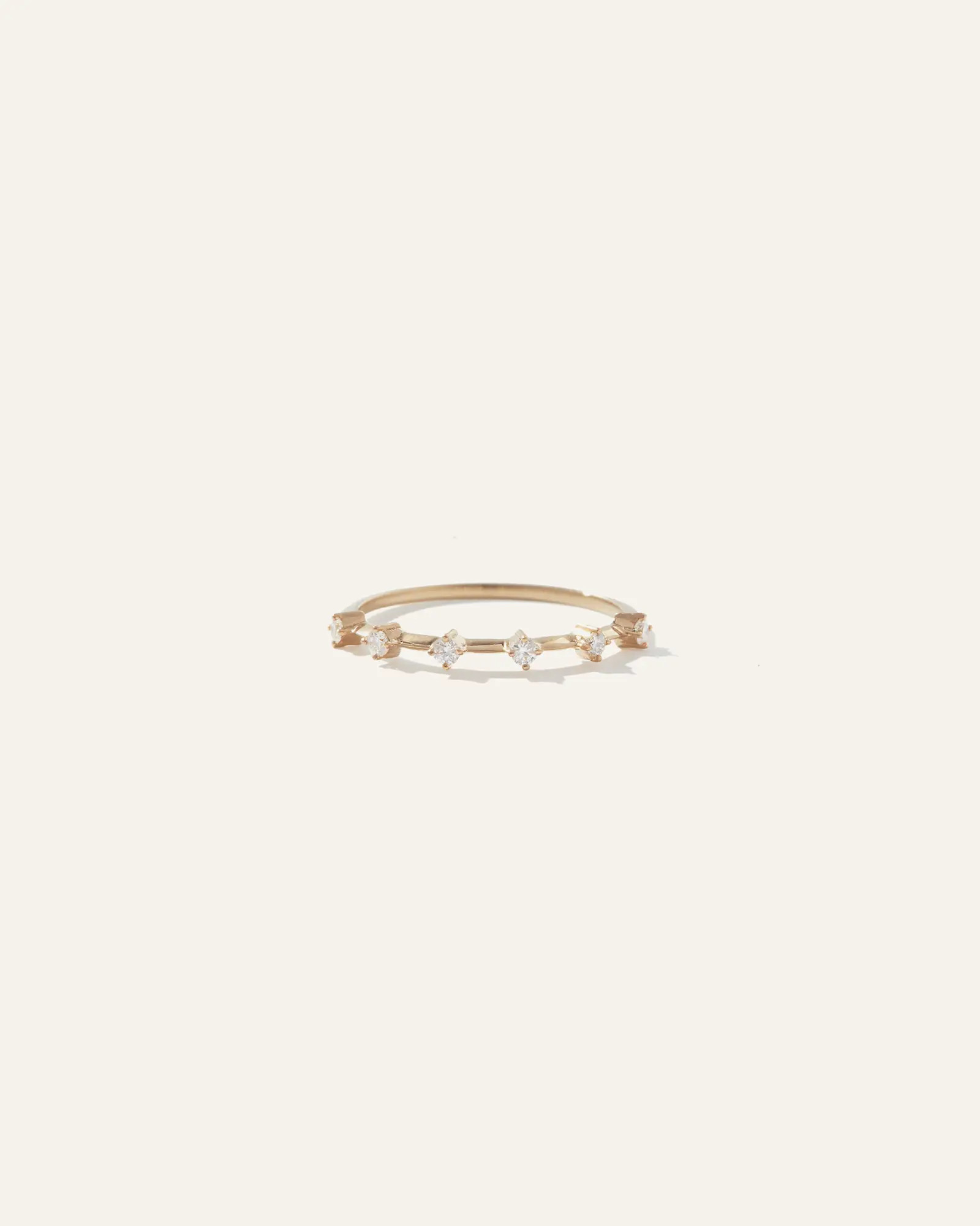 14k Gold Diamond Station Band | Quince