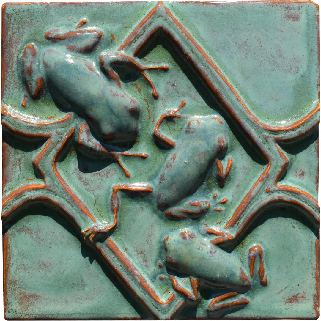 MADE TO ORDER : Frogs Ceramic Sculpture Tile in Turtle Shell Glaze 6 Inches X 6 Inches - Etsy | Etsy (US)