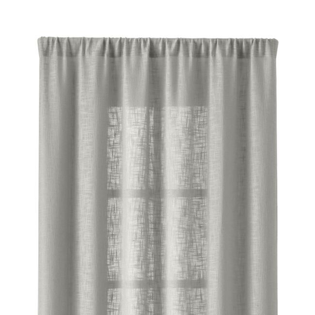 Lindstrom 48"x108" Grey Curtain Panel | Crate & Barrel