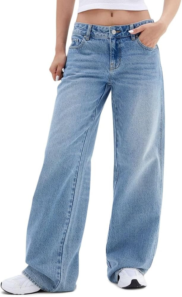 PacSun Women's Casey Astrid Low Rise Baggy Jeans | Amazon (US)