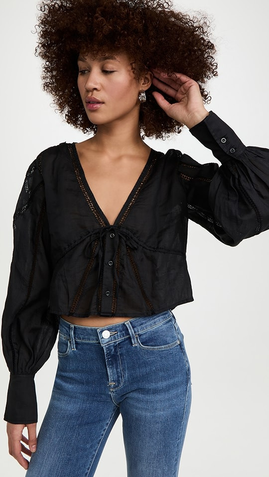 Inset Lace Empire Blouse | Shopbop
