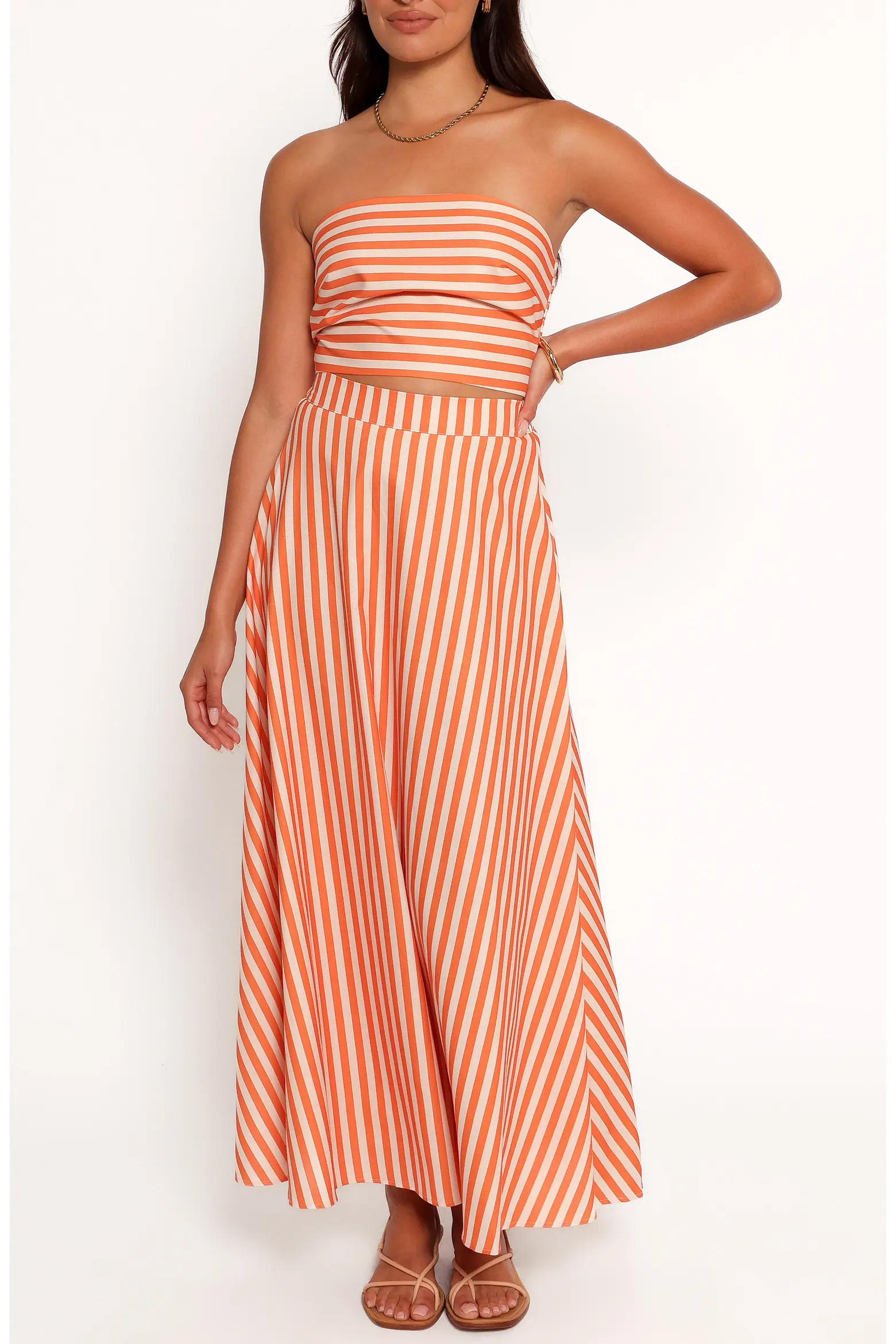 Serafina Stripe Crop Top & Maxi Skirt Set (Women) | Nordstrom | Nordstrom