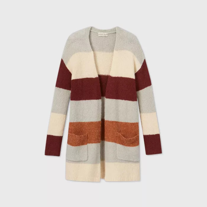 Women's Striped Open Cardigan - Knox Rose™ | Target